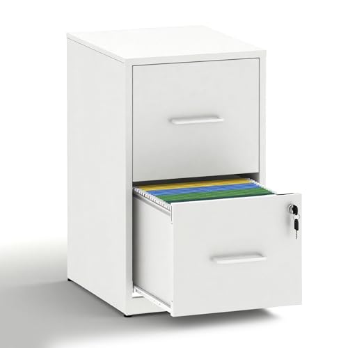 Image of 2 Drawer File Cabinet with Lock,Metal File Cabinet for Home Office