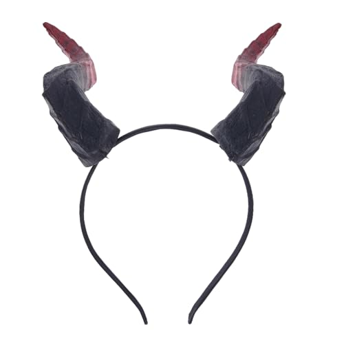 MOSTORY Gothic Devil Horns Headband - Dark Dragon Horns Headband for Adult Witch Cosplay Demon Horn Hairband for Halloween Costume Accessories Renaissance Renfaire