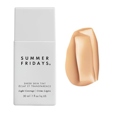 Summer Fridays Sheer Skin Tint - Tinted Moisturizer with Hyaluronic Acid - Helps Diminish Uneven Skin Tone - Sheer to Light Coverage - Shade 2 - Light with Cool Undertones (1 Fl Oz) Cover