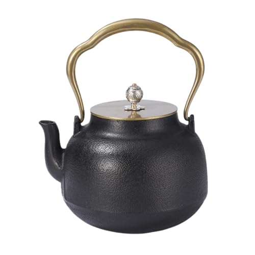 Vifxucy 鉄瓶 南部鉄器 急須 やかん 直火 IH対応 お茶セット 大容量1200mL 伝統工芸 鉄器 鋳物 家庭用 オフィス用 業務用 (I)