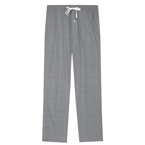 Image of Vulcanodon Mens Cotton Pajama Pants, Lightweight Sleep Pants for Men