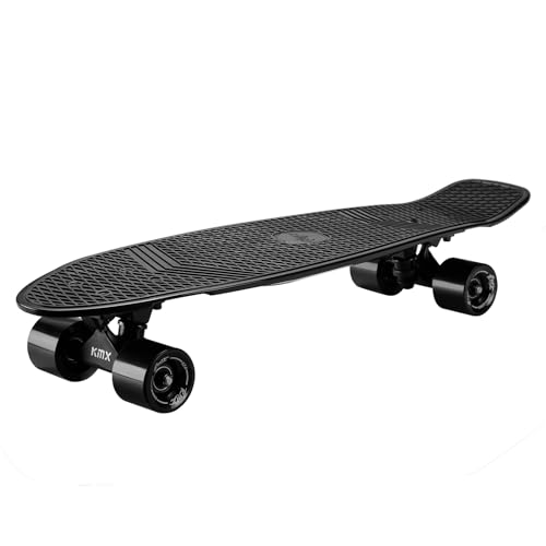KMX Skateboard 27 Inch, Classic Cruiser Skateboard for Beginners and Advanced, Mini Cruiser Board for Boys, Girls, Kids, Students, Adults, Teens Penny Board(27 Black)