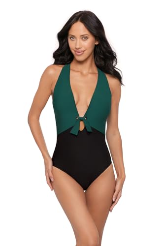 Best Petite Bathing Suits for Women Over 60 (11 Suits That Were Made for You) 14 MagicSuit Women's Swimwear Solid Hallee Soft Cup One Piece Swimsuit, Racing Green, 08