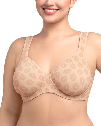 Image of HSIA Bras for Women Minimizer Full Coverage, Plus Size T Shirt Unlined Underwire Smooth Bra, Seamless Cups Joan Ultimate Soft