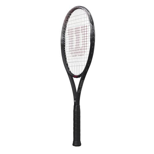 Image of Wilson Pro Staff Precision 100 Tennis Racket, Precision Mastery and Vibration Control, With an Ergonomic Handle, Colour: Black /Red /White, Size: 4