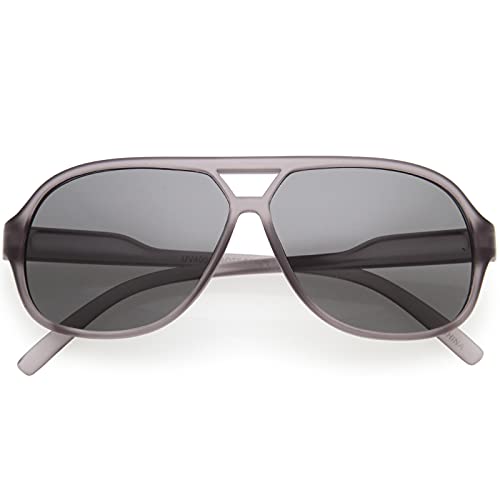 zeroUV - Kids Neutral Colored Lens Oversize Aviator Sunglasses D184 (Matte Taupe/Smoke)