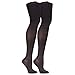 Truform Anti Embolism Stockings, Thigh High Post Surgery Recovery Hospital Style, 18 mmHg Compression for Men and Women, Full Length TED Hose, Closed Toe, Black, X-Large