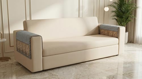Image of KINGLY Armrest Cover | Anti-Slip Sofa Arm Protector | Washable Arm Cover | Warm Grey
