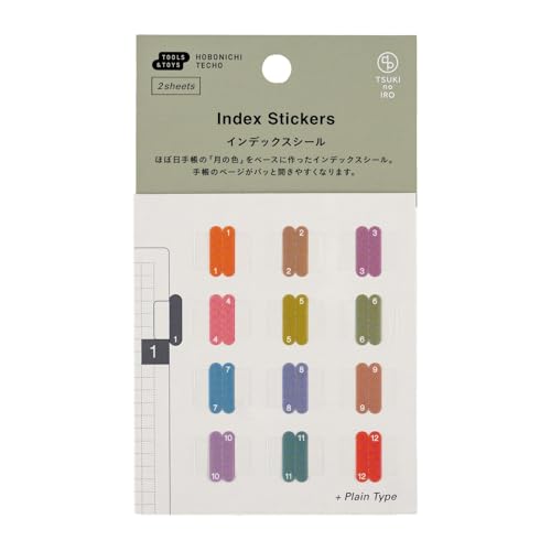 Hobonichi Techo Accessories TSUKI no IRO: Index Stickers