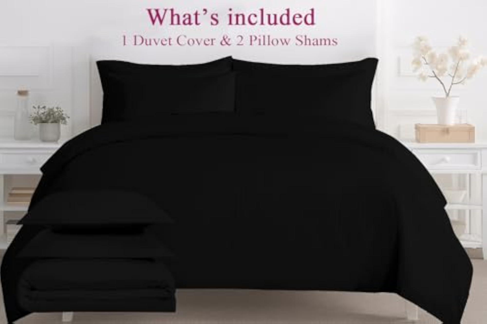 Zippered 100% Cotton Satin Stripe King Size Duvet Cover