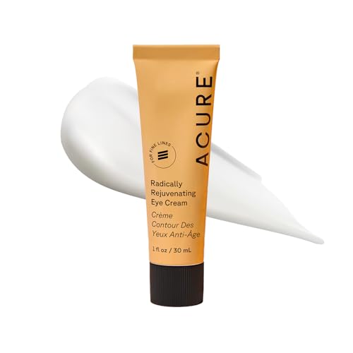 Acure Radically Rejuvenating Eye Cream - Under Eye Cream for Dark Circles & Wrinkles, Firming & Hydrating Treatment to Brighten, Anti Aging Moisturizer for Hydration with CoQ10-1 fl oz