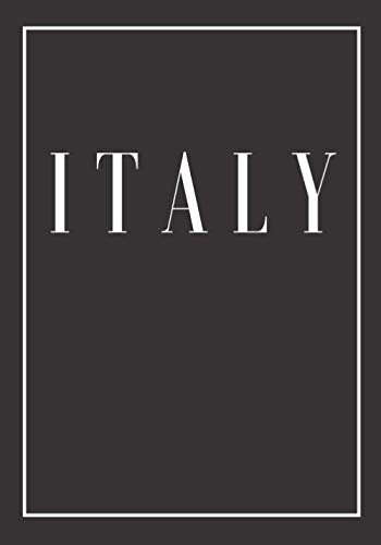 Italy: A black decorative book for coffee tables, bookshelves and end tables: Stack "Country" decor books to add home decoration to bedrooms, lounges ... as an interior design savvy gift. (Countries)