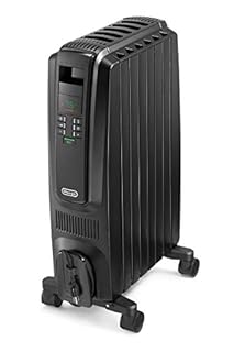 De'Longhi Oil-Filled Radiator Space Heater, Quiet 1500W, Adjustable Thermostat, 3 Heat Settings, Timer, Energy Saving, Safety Features (B07WSJZH1G)
