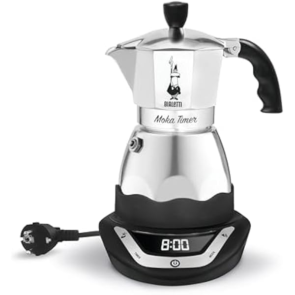 Bialetti 6093 Электрическая кофеварка, алюминий, 365 Вт, 270 мл, серебристый