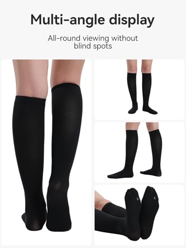 Image of 3 Pairs Women & Men's Compression Socks 15-20mmHg Support Stockings