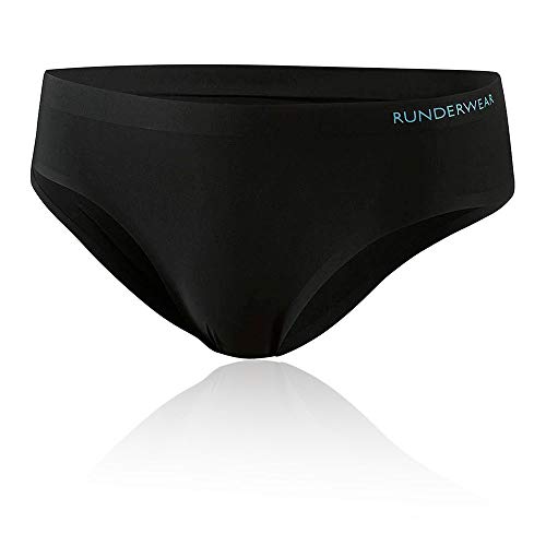 Runderwear Women's Anti-VPL Hipster - Lightweight, Chafe-Free Running Underwear (X-Large (US 12-14), Black v2)
