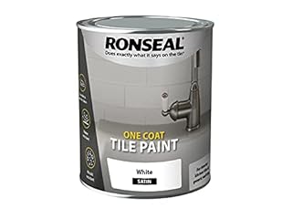 RONSEAL One Coat Tile Paint White Satin 750ml, RSLOCTPWS750