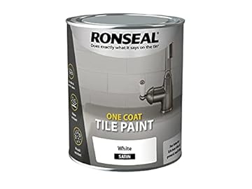 RONSEAL One Coat Tile Paint White Satin 750ml, RSLOCTPWS750