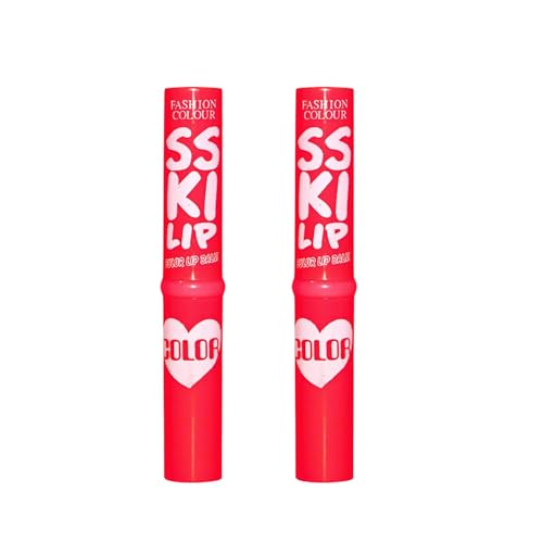 Image of FASHION COLOUR KISS Lip Colour Lip Balm | Lip care Essential | Glossy Tint | Soft and Nourished Lips All day | No Lip Discolouration | Vegan & Cruelty-free | Pack of 2 | Shade 04
