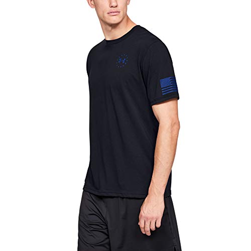 Under Armour Freedom Express T-Shirt, Black//Royal, Large