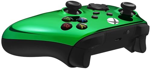 Image of Custom Controllerzz Wireless Controller for Microsoft Xbox Series X /S & Xbox One - Custom Soft Touch Feel - Custom Xbox Series X /S Controller (X /S Green Chrome)
