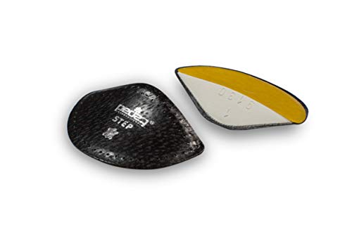 pedag Step | Arch Support Inserts | Durable Foot Arch Support for Flats | Arch Pad and Inserts for Shoes | Self-Adhesive | Ideal for Comfort and Relief | Black Leather | Small
