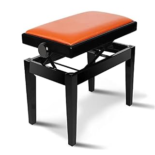 Tabouret de piano en simili cuir, tabouret de piano solo, banc de piano de luxe à levage hydraulique, avec coussin confortable et imperméable, hauteur réglable de 10 cm, adapté à la plupart des - Les Beatles, Paul McCartney, John Lennon, RIngo Starr, George Harrison