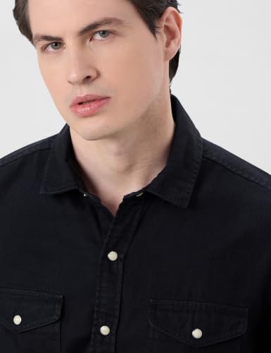 Image of Symbol Premium Men's Casual Cotton Denim Shirt | Regular Fit | Available in Plus Sizes