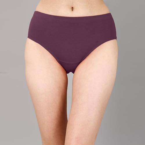 Image of SOIE Women High Rise Full Coverage Solid Colour Cotton Stretch Hipster Panty (Pack of 3)
