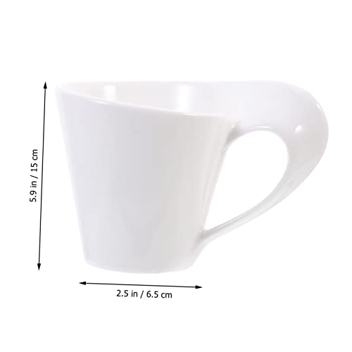 ABOOFAN 6pcs Coffee Cup Tea Cup with Saucer Afternoon Tea Cup Americano Cups Kids Coffee Mug Porcelain Coffee Mug Kids Suits Vintage Mugs Latte Milk Tea Cup Ceramics Child White - Image 7