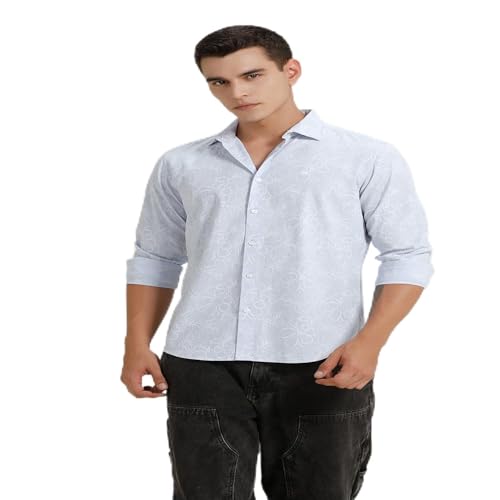 Image of BASICS Cotton-Linen Blended Men's Shirt | Slim Fit | Everyday Smart Casual Wear | Full Sleeve