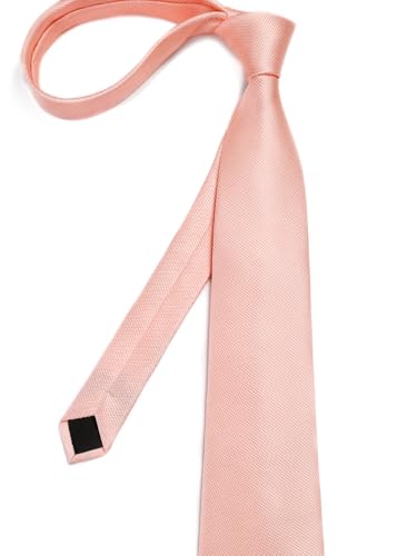 Image of Enlision Mens Ties Stripe Tie and Pocket Square Set Classic Formal Woven Neckties Handkerchief Cufflinks Wedding