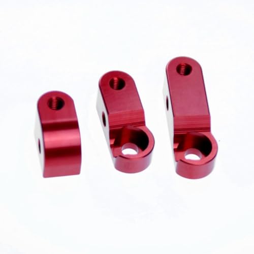 FLMLF Alloy Fuel Tank Roof Bracket Fixing Block Kit for 1/5 Hpi RV Km Baja 5b 5t 5sc RC CAR Parts (Red)