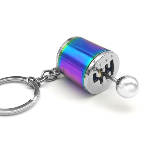 stymart Shifter Gear Keychain 6 Speed Gear Box Shifter Keychain Key chain Ring Mini Car Gear Shift Stick Knob Keyring Car Key Fob Keychain Accessories(Colorful)