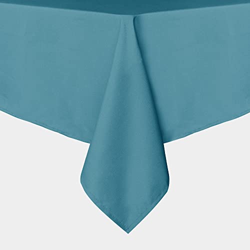 Image of sancua Rectangle Tablecloth - 54 x 108 Inch - Stain and Wrinkle Resistant Washable Polyester Table Cloth, Decorative Fabric Table Cover for Dining Tables, Buffet Parties and Camping, Teal