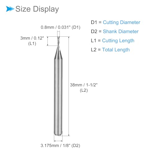 CoCud Spiral End Mill, 1/8