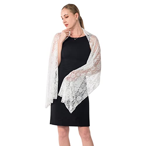 Women’s Lace Shawls and Wraps for Formal Evening Party Dress,Bride Bridesmaid Shawl Veil for wedding3