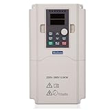 【Haute performance】Puissance : 5,5kW ; Tension d'entrée : AC 220V(±15%) ; Tension de sortie : AC 380V ; Fréquence d'entrée : 50/60Hz ; Fréquence de sortie : 0-3000Hz ; Phase d'entrée : Prise en charge des phases simple ou triphasée ; Phase de sortie : triphasée; Dimensions : 10,1x5,7x7,5 pouces (257x146x190 mm)