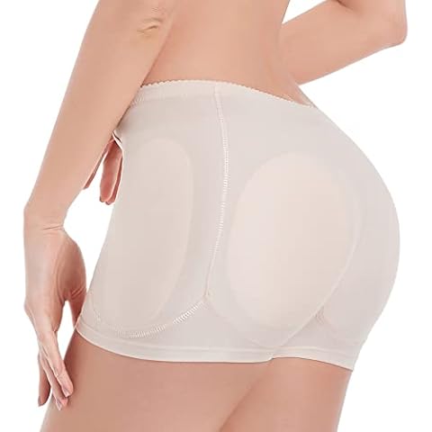 Women Hips and Butt Lifter, 4 Removable Pads Enhancer Panties Shapewear Underwear - beige - XXL Cover