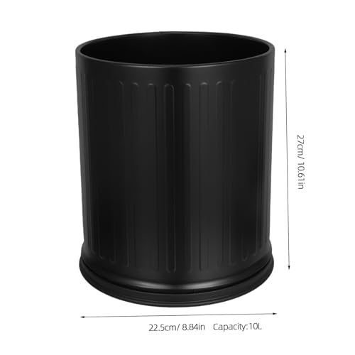 Cesto de Basura Metálico HOMSFOU 10 L Negro miniatura 2