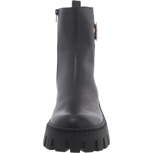 Steve Madden Women's Sameera Ankle Boot, Black Leather, 8