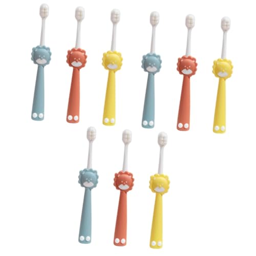 Brossettes pour garçon fille Healvian | 9 pièces avec dentifrice mousse lion