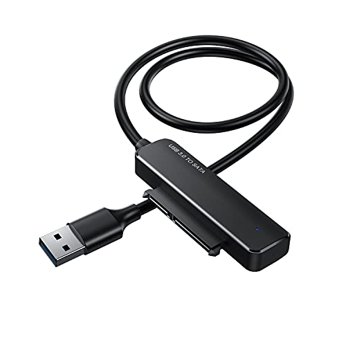 SATA to USB 3.0 Adapter Cable for 2.5 SSD and HDD Hard Drive Adapter 5Gbps Support SATA III UASP Compatible with Samsung Seagate WD Hitachi Toshiba PS3 PS4 Xbox PC Router 1.5FT SATA to USB 3.0 Adapter Cable for 2.5" SSD and HDD Hard Drive Adapter 5Gbps Support SATA III UASP Compatible with Samsung Seagate WD Hitachi Toshiba PS3 PS4 Xbox PC Router 1.5FT