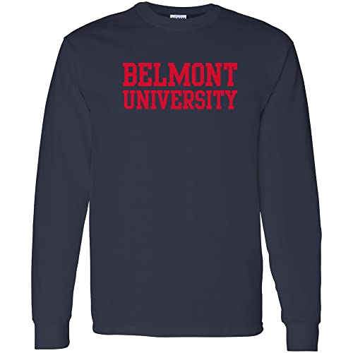 UGP Campus Apparel AL01 - Belmont University Bruins Basic Block Long Sleeve - Large - Navy