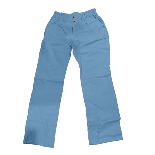 DuDubaby Mens Pants Yoga Beach Loose Fit Casual Summer Elastic Waist Drawstring Baggy Trousers with Pockets3