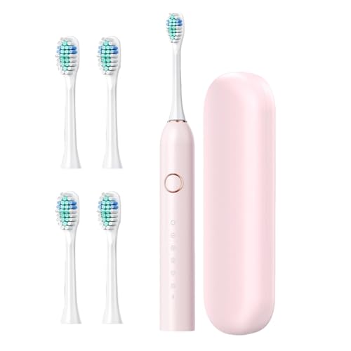 Monozoz Cepillo de dientes eléctrico para adultos, cepillo de dientes eléctrico | Cepillo de dientes eléctrico para adultos | Cepillo de dientes recargable 40000 VPM, carga rápida, 3 horas, 180 días