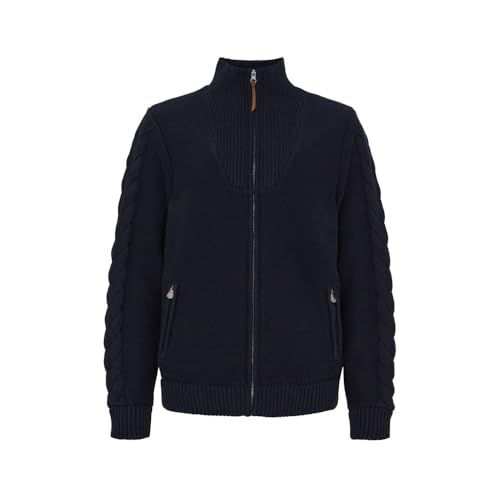 Cardigan coupe-vent en coton tricoté plat 7gg à mailles torsadées