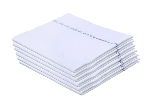 Image of Superio Squeegee Mopping Towel Floor Cloth White Cloth for Cuban Style Mop, Israeli Sponga, Kitchen, Bathroom Cleaning, Tile, Stone, Wood, Floor Washing, Drying Towel -18 inchx24 inch, 6 Pack