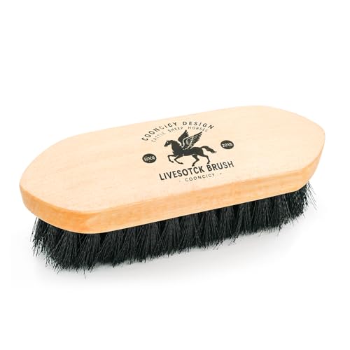 Cooncicy Medium Livestock Brush for Goat, Cattle, Cow - Horse Brushes for Grooming - Premium Horse Brush for Show, Goat Supplies