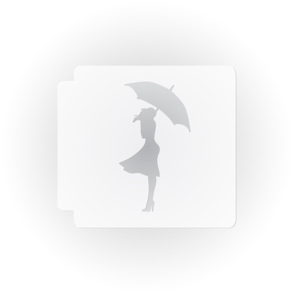 Woman with Umbrella Body 783-C118 Stencil Silhouette (11 inch)